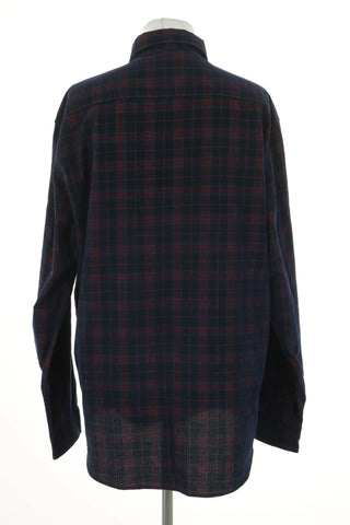 Koszula sztruksowa granatowa kratka