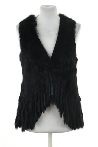 Kamizelka czarna włos naturalny