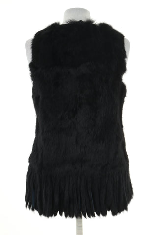 Kamizelka czarna włos naturalny