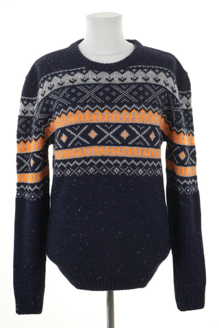 Sweter granatowy wzorek