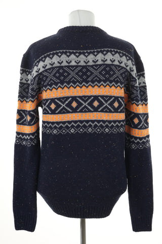 Sweter granatowy wzorek
