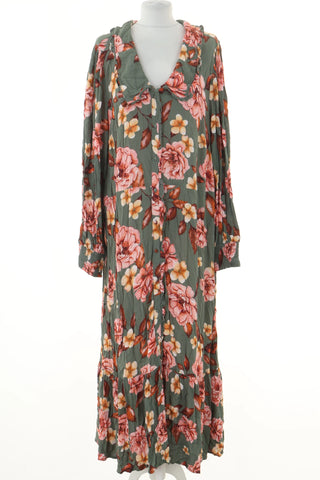 Green dress with flowers