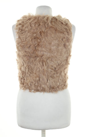 Kamizelka beżowa włos naturalny