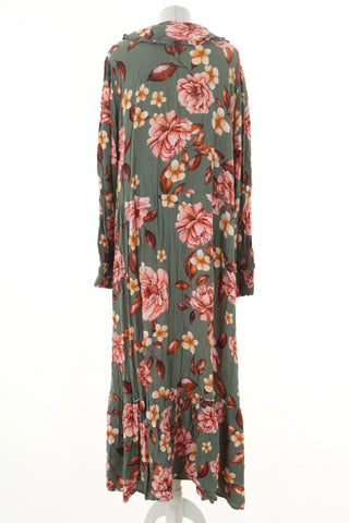 Green dress with flowers