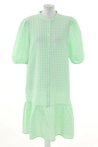 Green checkered dress