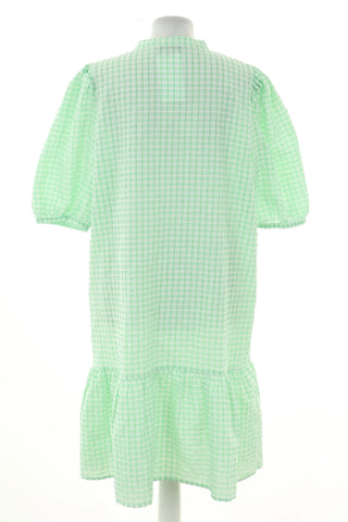 Green checkered dress