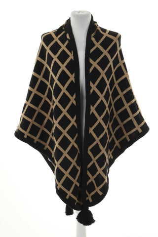 Chusta czarna kratka