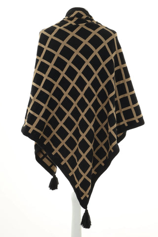 Chusta czarna kratka