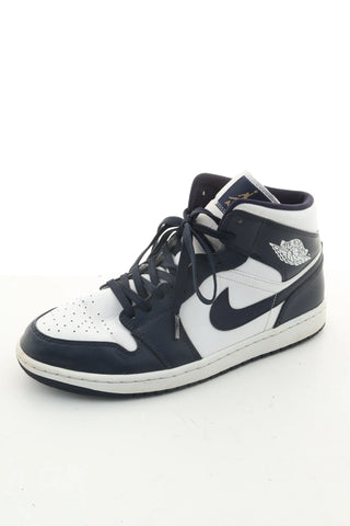 Buty granatowo białe