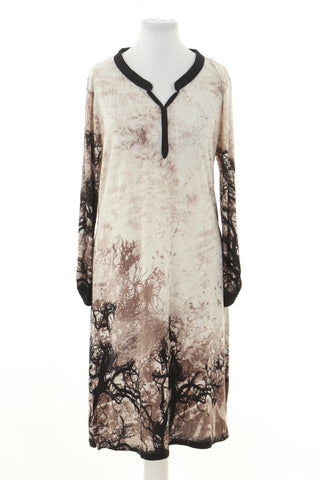 Beige dress with pattern