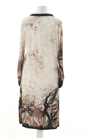 Beige dress with pattern