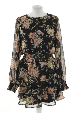 Sukienka czarna kwiaty