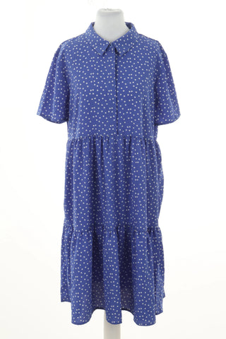 Blue polka dot dress