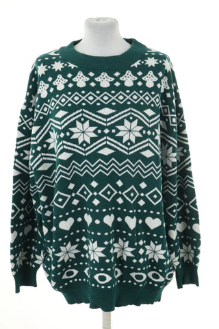 Sweter zielony świąteczny