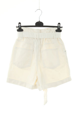 Cream denim shorts