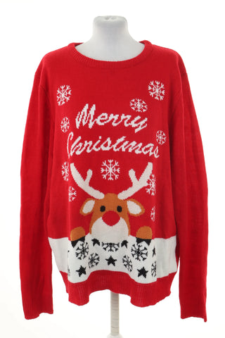 Sweter czerwony świąteczny