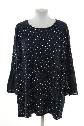 Bluzka granatowa kropki