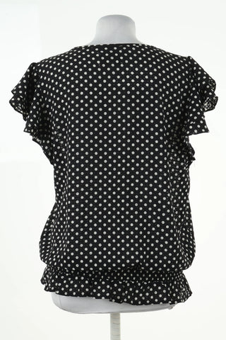 Schwarze Bluse mit Punkten