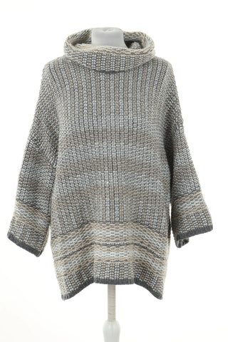 Sweter golf szary wzorek