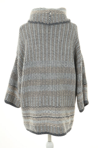 Sweter golf szary wzorek