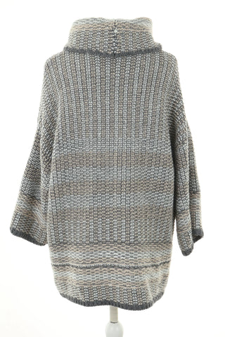 Sweter golf szary wzorek