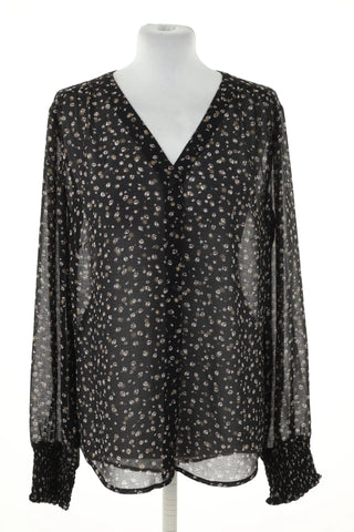 Schwarze Bluse mit Muster