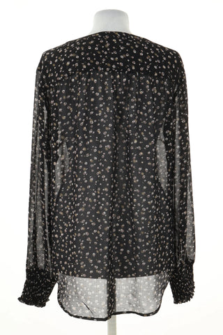 Schwarze Bluse mit Muster