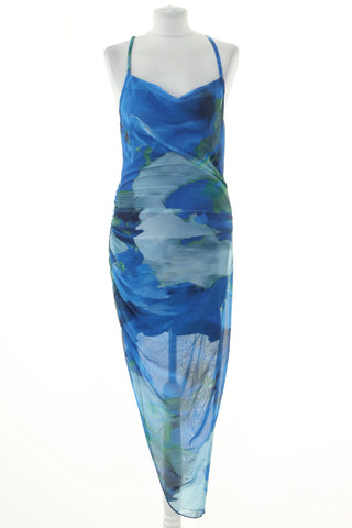 Blue dress with pattern