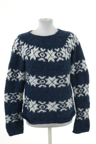 Sweter granatowy wzorek