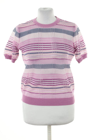 Bluzka sweterkowa fioletowa paski