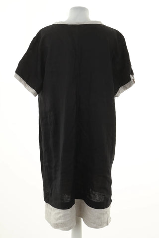 Black linen dress