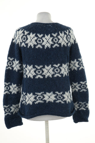 Sweter granatowy wzorek