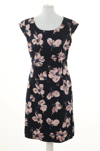 Navy blue dress with flowers