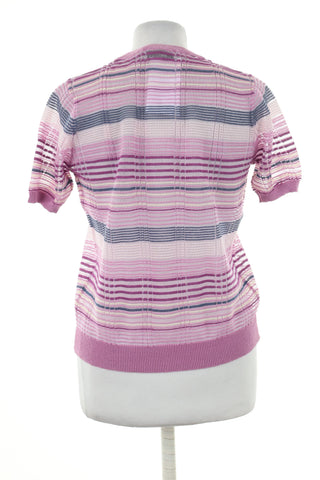 Bluzka sweterkowa fioletowa paski