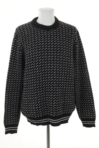 Schwarzer Pullover mit Muster