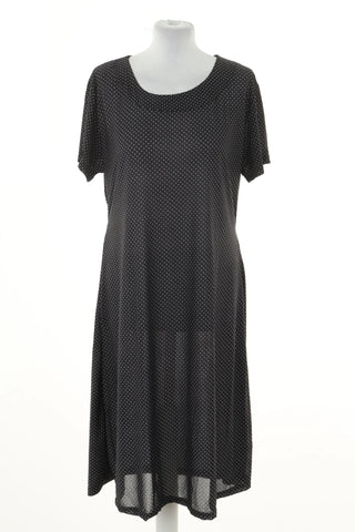 Black polka dot dress