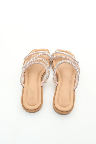 Silberne Pantoletten