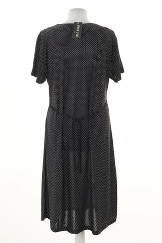Black polka dot dress
