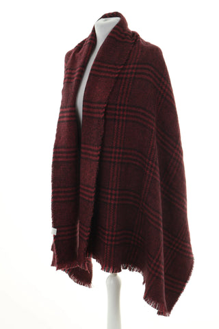 Szalik bordowy kratka