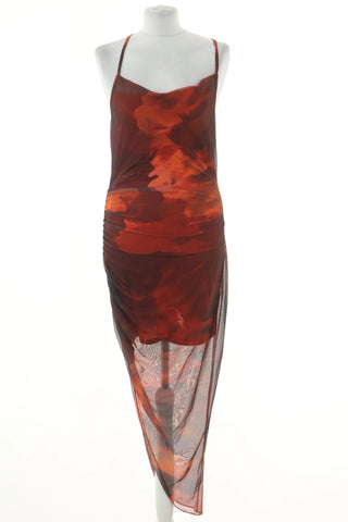Brown dress with pattern