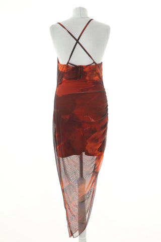 Brown dress with pattern