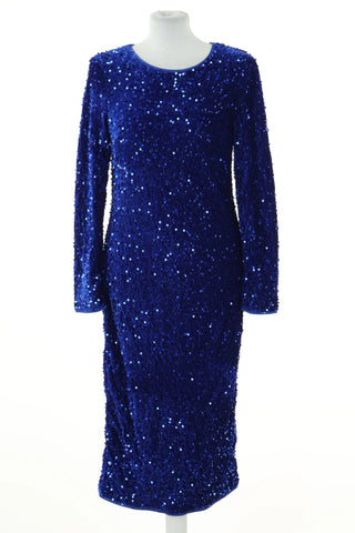 Kobaltblaue Paillettenkleid