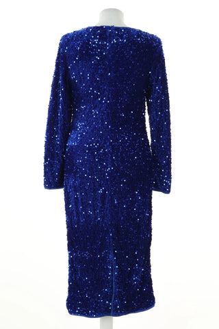 Kobaltblaue Paillettenkleid