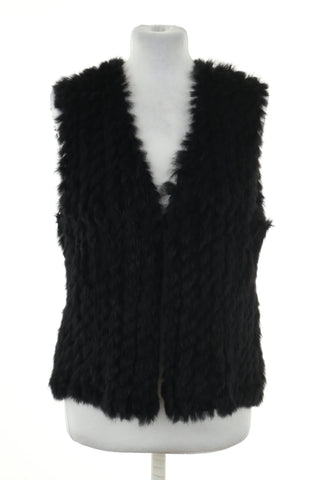 Kamizelka czarna włos naturalny