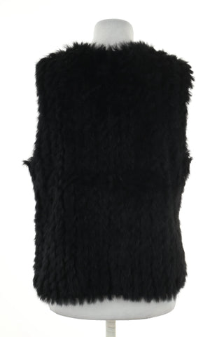 Kamizelka czarna włos naturalny