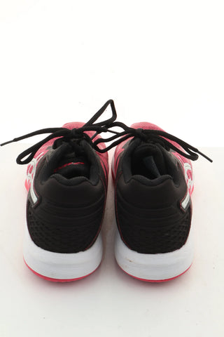 Pink and black shoes