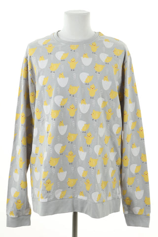 Gray sweatshirt with pattern