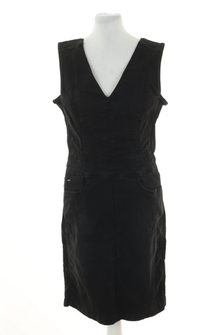Black denim dress