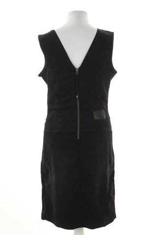 Black denim dress