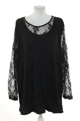 Schwarze Spitzenbluse